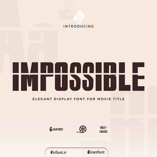 فونت انگلیسی گرافیکی Impossible 3