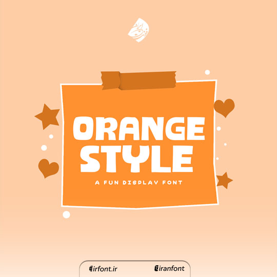 فونت انگلیسی فانتزی انیمیشنی Orange Style