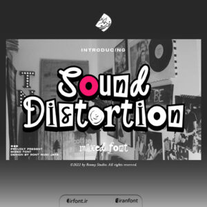 فونت انگلیسی Sound Distortion