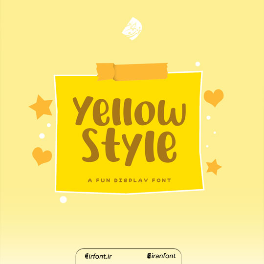 فونت انگلیسی فانتزی انیمیشنی Yellow Style