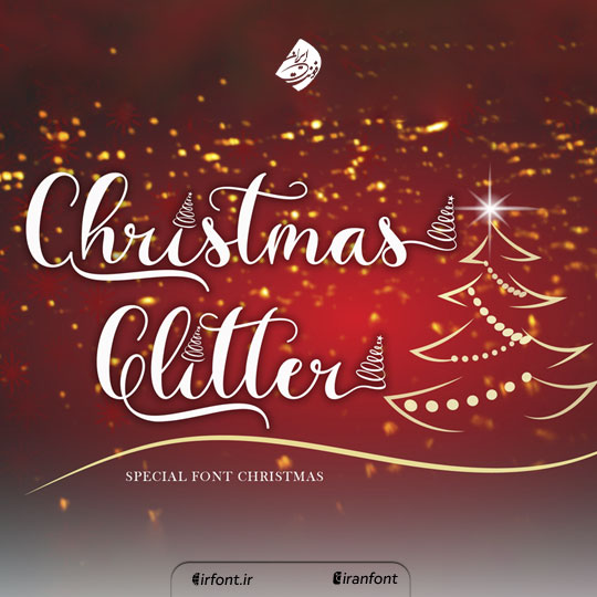 فونت انگلیسی کریسمسی Christmas Glitter