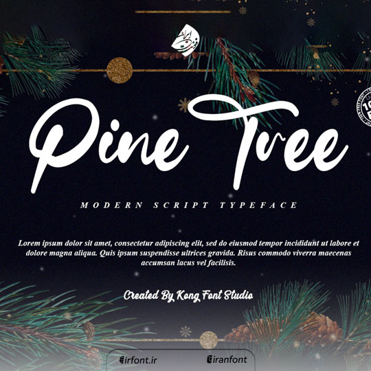فونت انگلیسی کریسمسی Pine Tree
