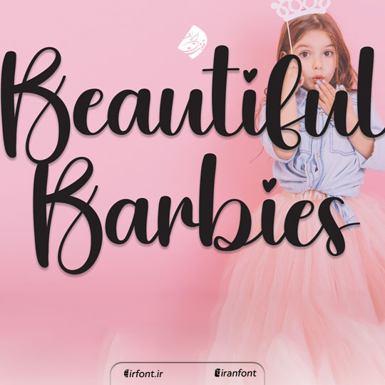 فونت انگلیسی بچگانه Beautiful Barbies