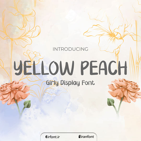 فونت انگلیسی فانتزی Yellow Peach